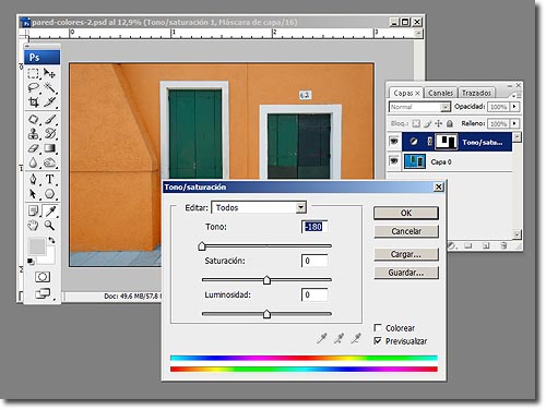 Herramienta Tono/Saturaci�n en Photoshop