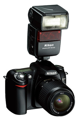 Camara reflex con flash